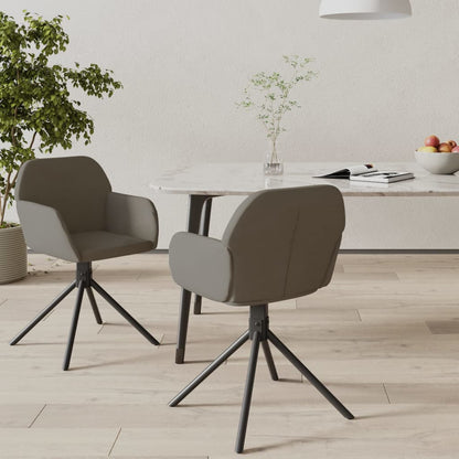vidaXL Swivel Dining Chairs 2 Pcs Accent Chair for Kitchen Living Room Velvet-7