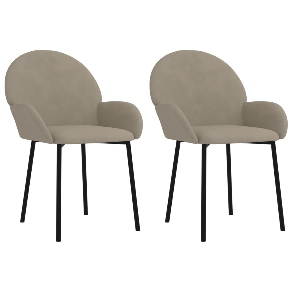 vidaXL Dining Chairs 2 Pcs Accent Upholstered Chair for Living Room Velvet-1