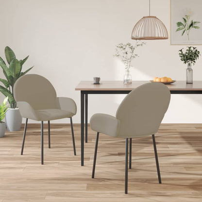 vidaXL Dining Chairs 2 Pcs Accent Upholstered Chair for Living Room Velvet-8