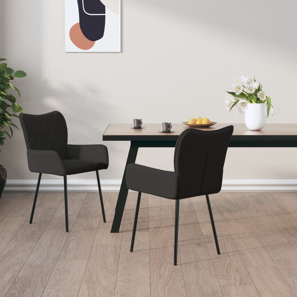 vidaXL Dining Chairs 2 Pcs Accent Upholstered Chair for Living Room Fabric-5