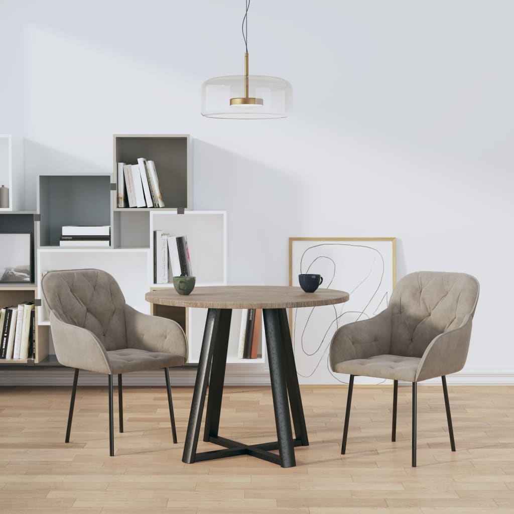vidaXL Dining Chairs 2 Pcs Accent Upholstered Chair for Living Room Velvet-7