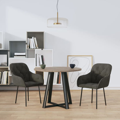 vidaXL Dining Chairs 2 Pcs Accent Upholstered Chair for Living Room Velvet-4