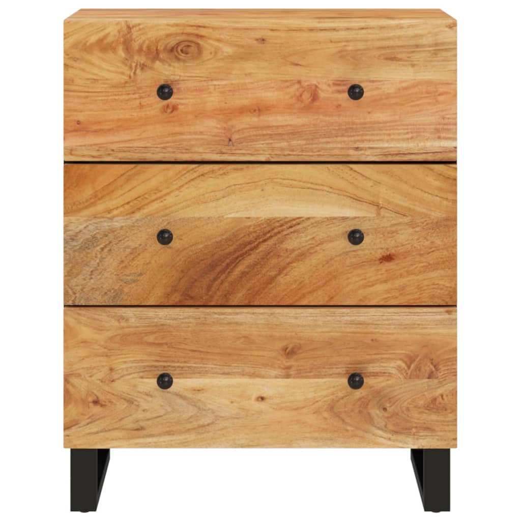 vidaXL Sideboard 23.6"x13"x29.5" Solid Wood Acacia-1