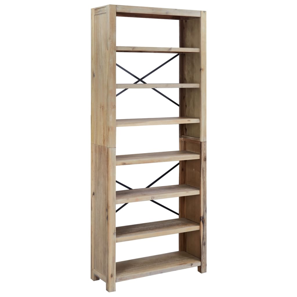 vidaXL Bookshelf Bookcase Display Shelf Rack for Living Room Solid Wood Acacia-3