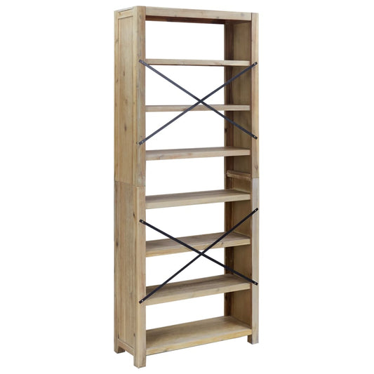 vidaXL Bookshelf Bookcase Display Shelf Rack for Living Room Solid Wood Acacia-0