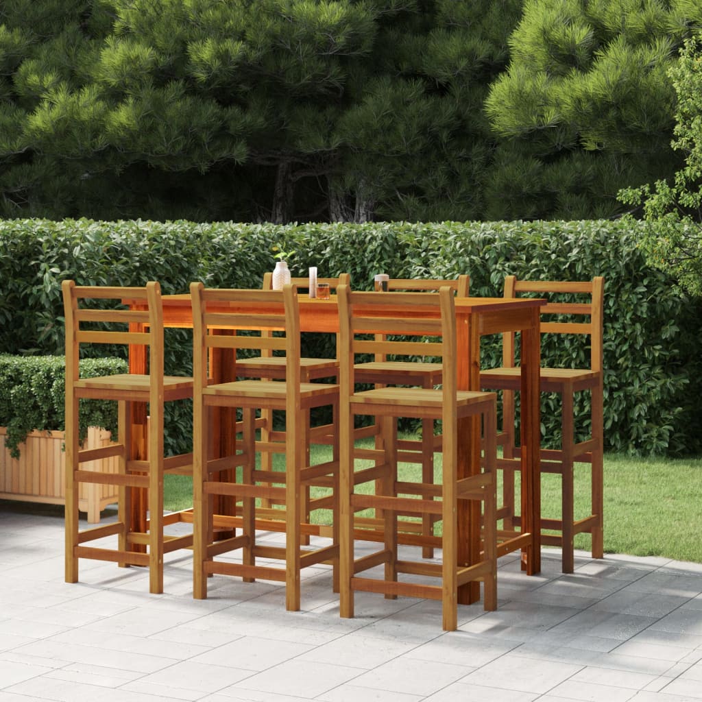 vidaXL Bar Stool Bar Seat Counter Height Stool for Kitchen Pub Solid Wood-4