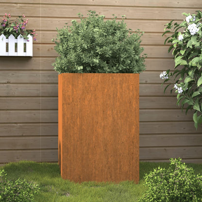 vidaXL Planter Stand Outdoor Raised Garden Bed for Vegetables Corten Steel-9