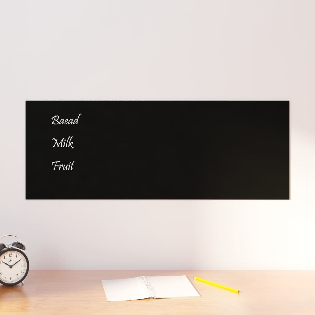 vidaXL Wall-mounted Magnetic Board Black 19.7"x15.7" Tempered Glass-6
