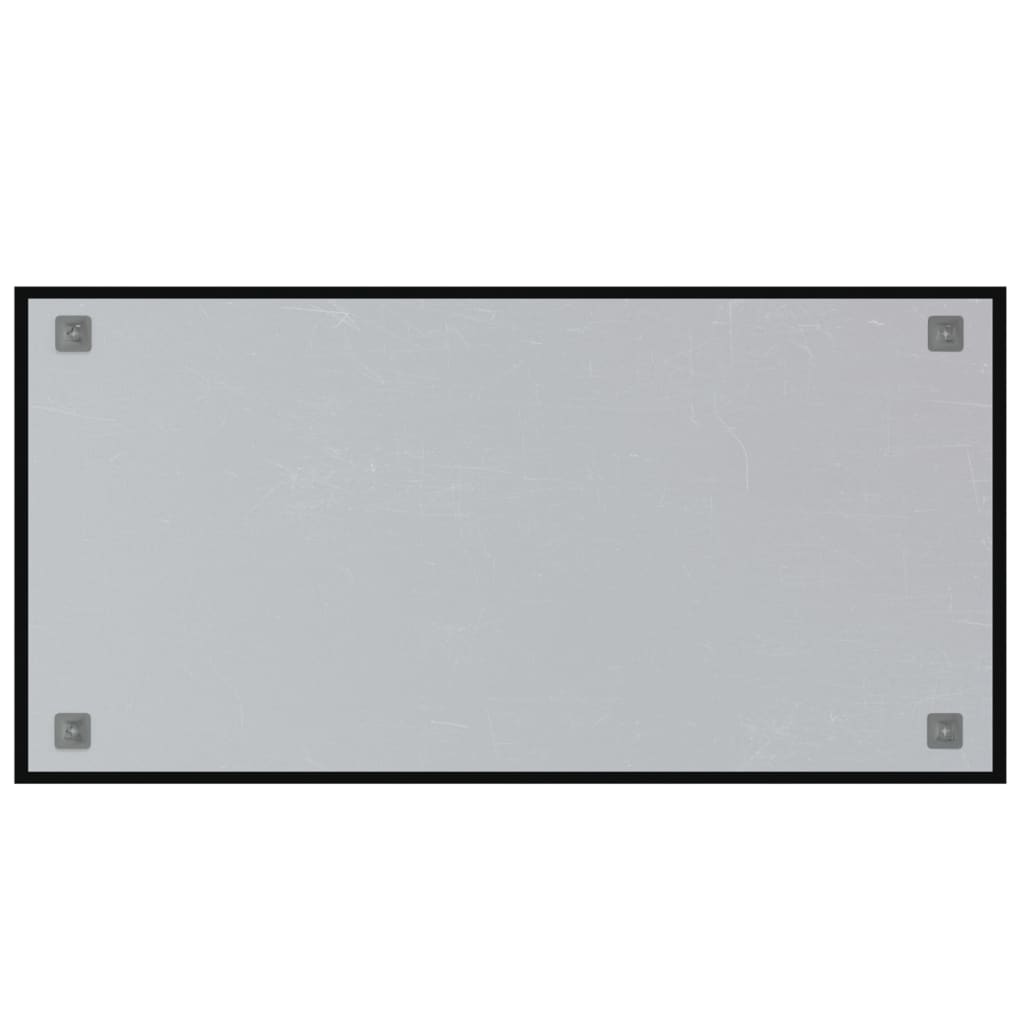 vidaXL Wall-mounted Magnetic Board Black 19.7"x15.7" Tempered Glass-1