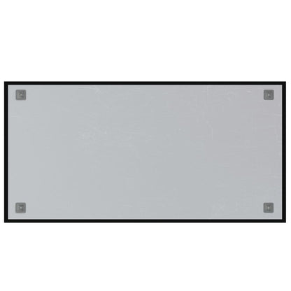 vidaXL Wall-mounted Magnetic Board Black 19.7"x15.7" Tempered Glass-1
