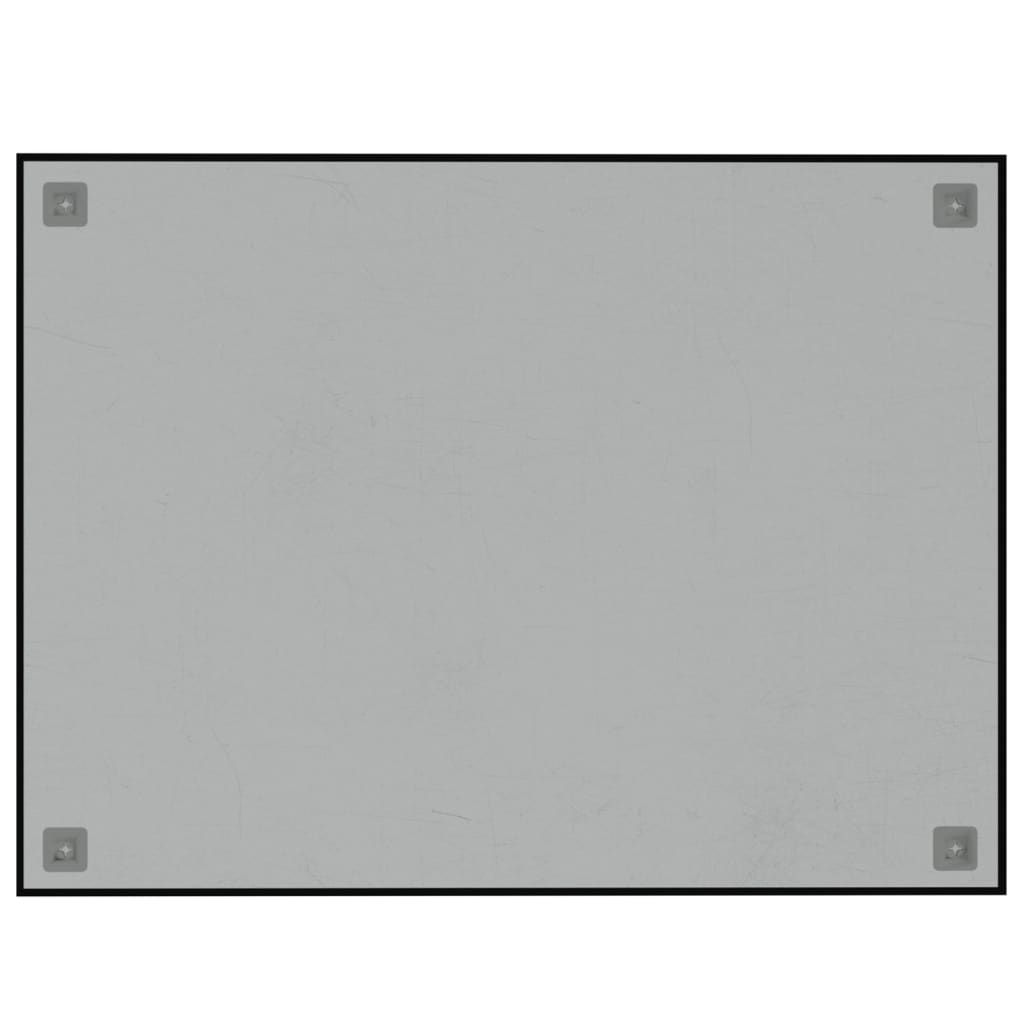 vidaXL Wall-mounted Magnetic Board Black 31.5"x23.6" Tempered Glass-3