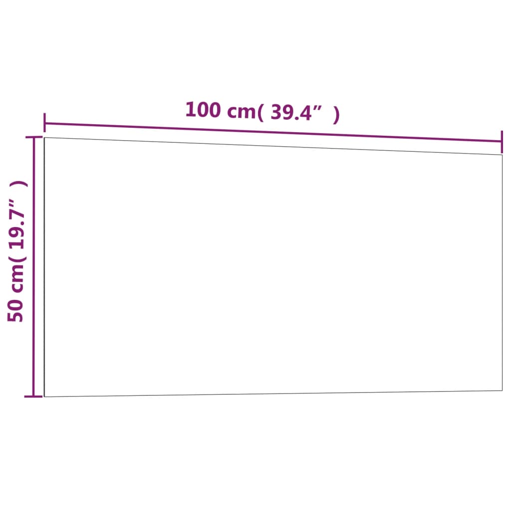vidaXL Wall-mounted Magnetic Board Black 19.7"x15.7" Tempered Glass-3