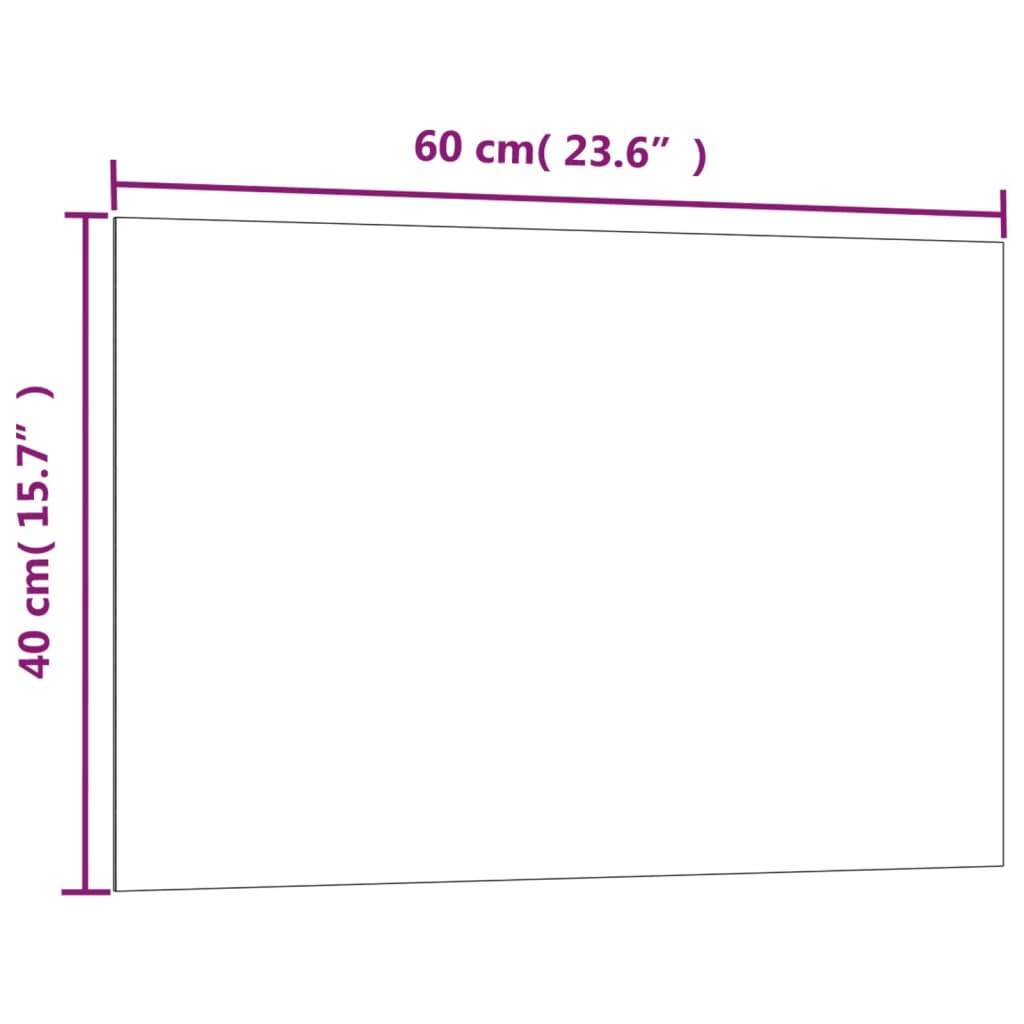 vidaXL Wall-mounted Magnetic Board White 23.6"x15.7" Tempered Glass-3