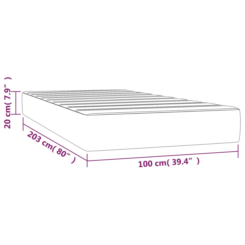 vidaXL Spring Mattress Bed-in-a-Box Single Bed Foam Mattress Medium Hardness-0
