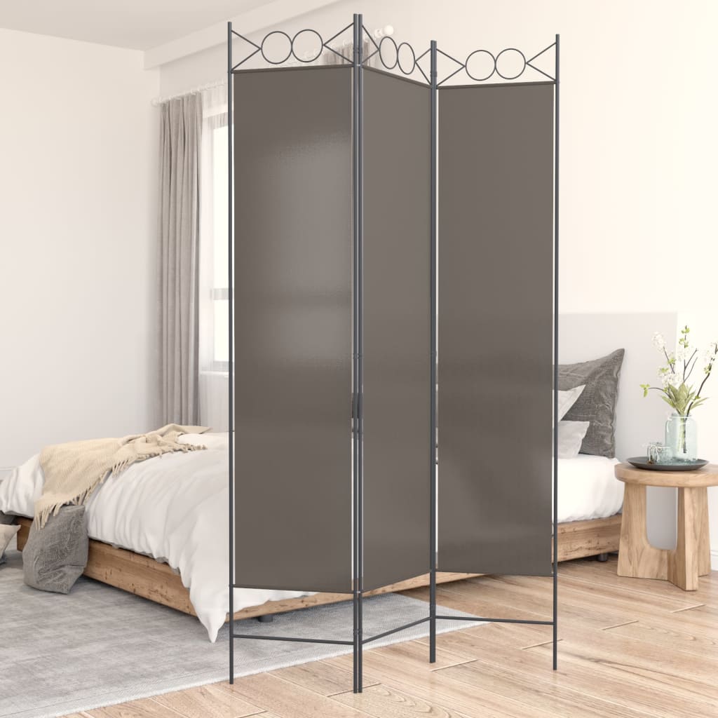 vidaXL 4-Panel Room Divider Anthracite 63"x86.6" Fabric-8