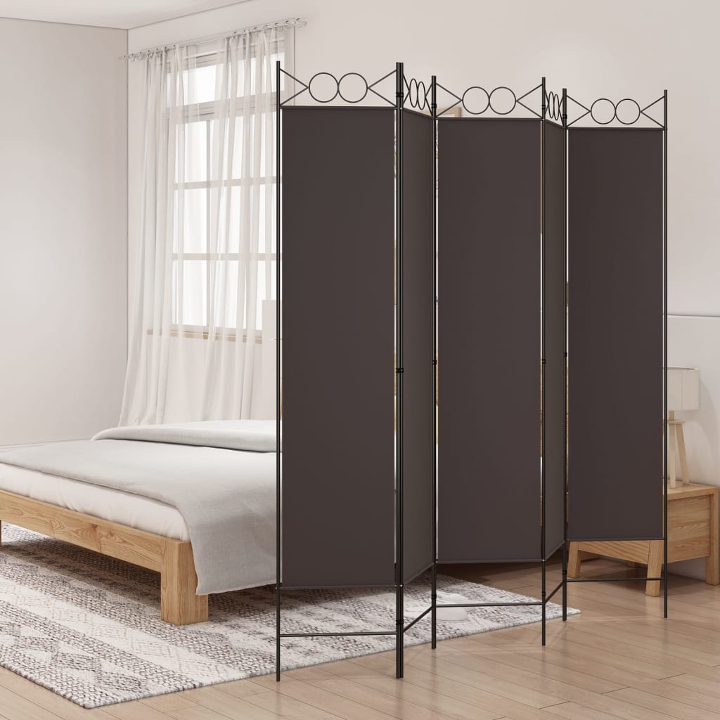 vidaXL 4-Panel Room Divider Anthracite 63"x86.6" Fabric-22