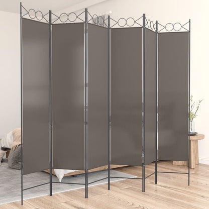 vidaXL 4-Panel Room Divider Anthracite 63"x86.6" Fabric-10