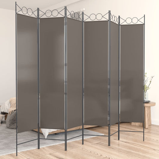 vidaXL 4-Panel Room Divider Anthracite 63"x86.6" Fabric-10