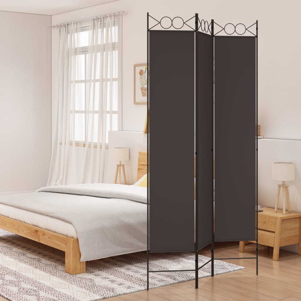 vidaXL 4-Panel Room Divider Anthracite 63"x86.6" Fabric-23