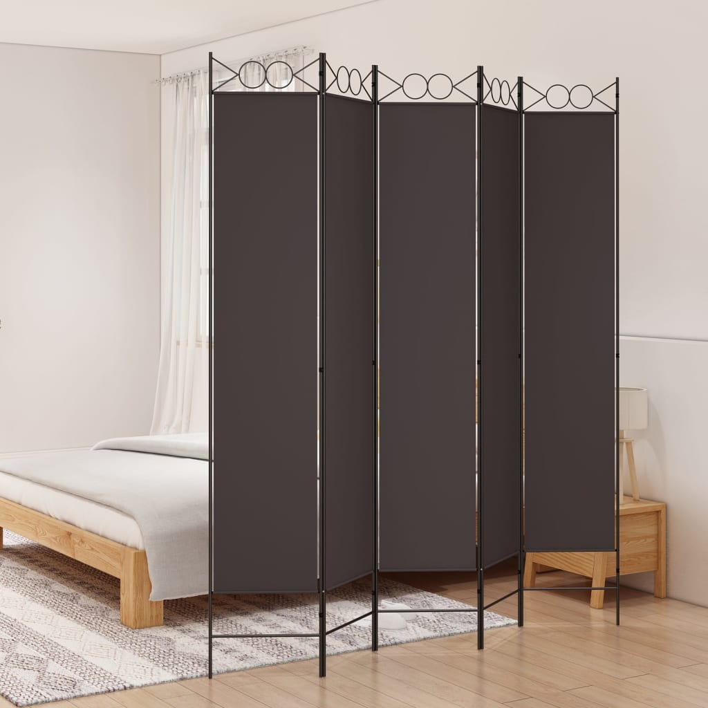 vidaXL 4-Panel Room Divider Anthracite 63"x86.6" Fabric-21