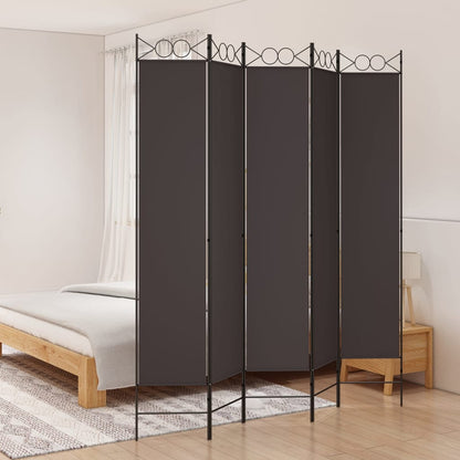 vidaXL 4-Panel Room Divider Anthracite 63"x86.6" Fabric-21