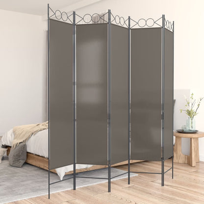vidaXL 4-Panel Room Divider Anthracite 63"x86.6" Fabric-6