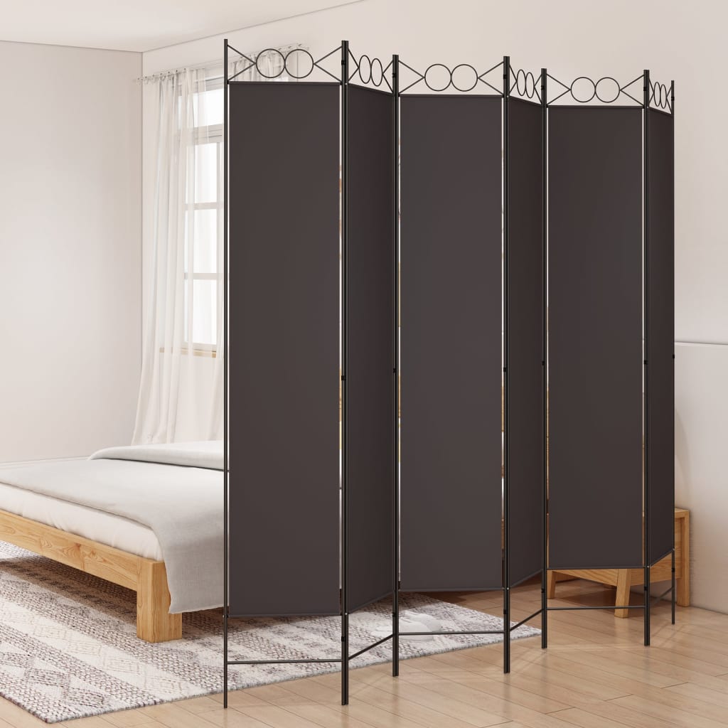 vidaXL 4-Panel Room Divider Anthracite 63"x86.6" Fabric-26