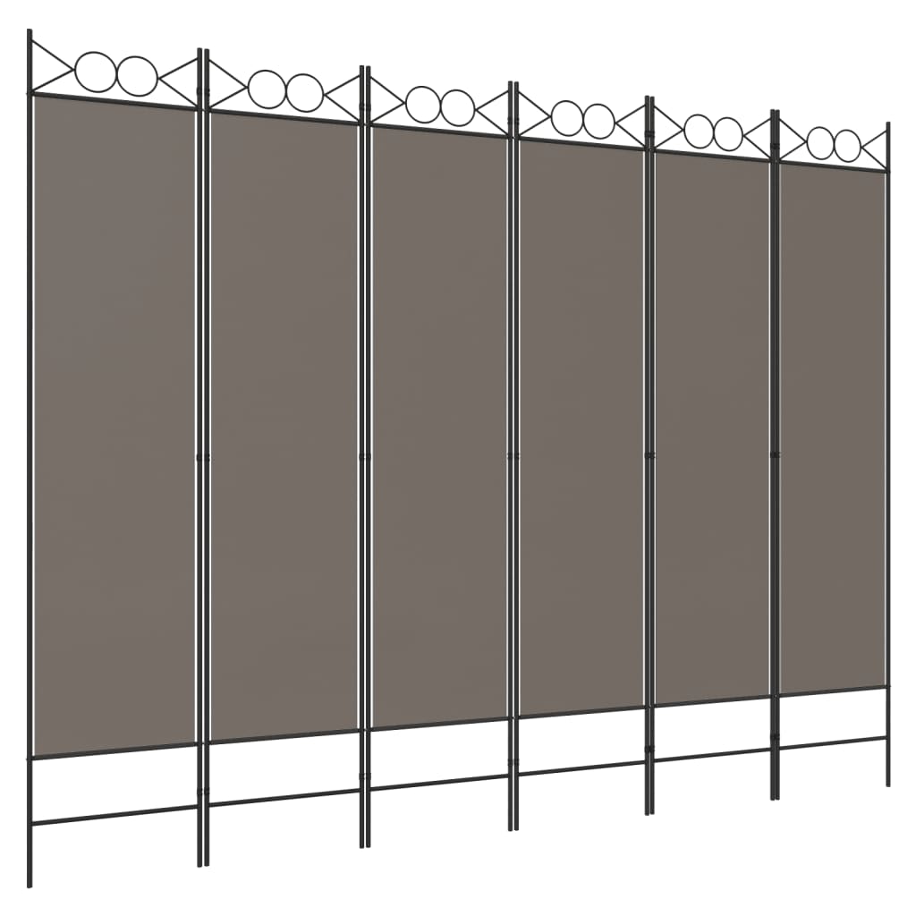 vidaXL 4-Panel Room Divider Anthracite 63"x86.6" Fabric-2
