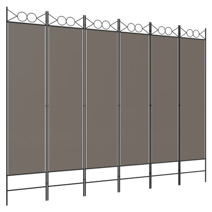 vidaXL 4-Panel Room Divider Anthracite 63"x86.6" Fabric-2