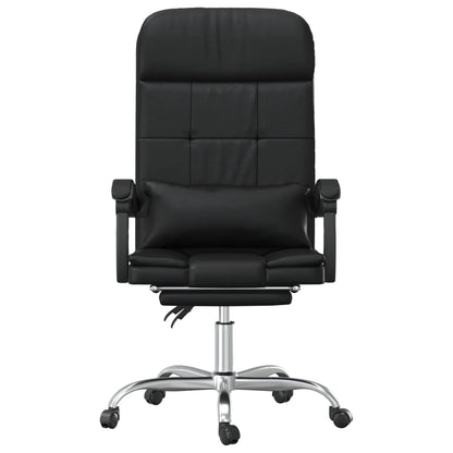 vidaXL Massage Reclining Office Chair Black Faux Leather-2