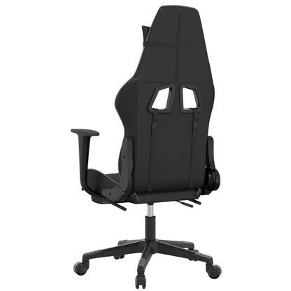 vidaXL Gaming Chair with Footrest Black and Gray Faux Leather-3