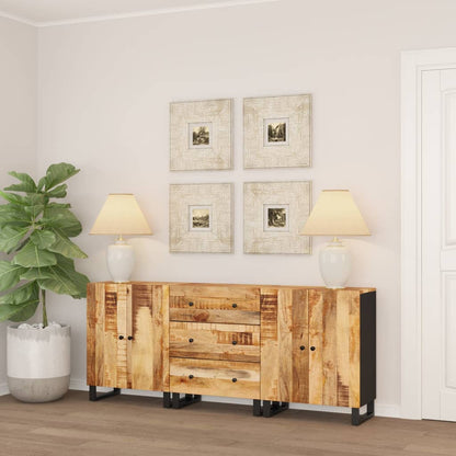 vidaXL Sideboards 3 pcs Rough Mango Wood-0