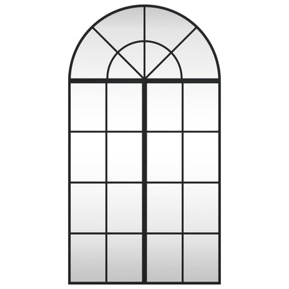 vidaXL Wall Mirror Decorative Wall Mounted Mirror for Bathroom Black Arch Iron