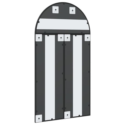 vidaXL Wall Mirror Decorative Wall Mounted Mirror for Bathroom Black Arch Iron-3