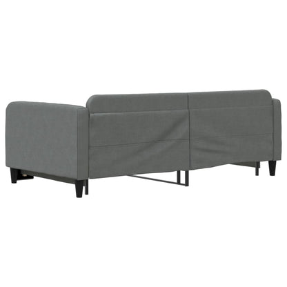vidaXL Daybed with Trundle Dark Gray 39.4"x74.8" Fabric-3