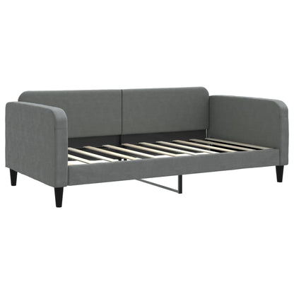 vidaXL Daybed with Trundle Dark Gray 39.4"x74.8" Fabric-4