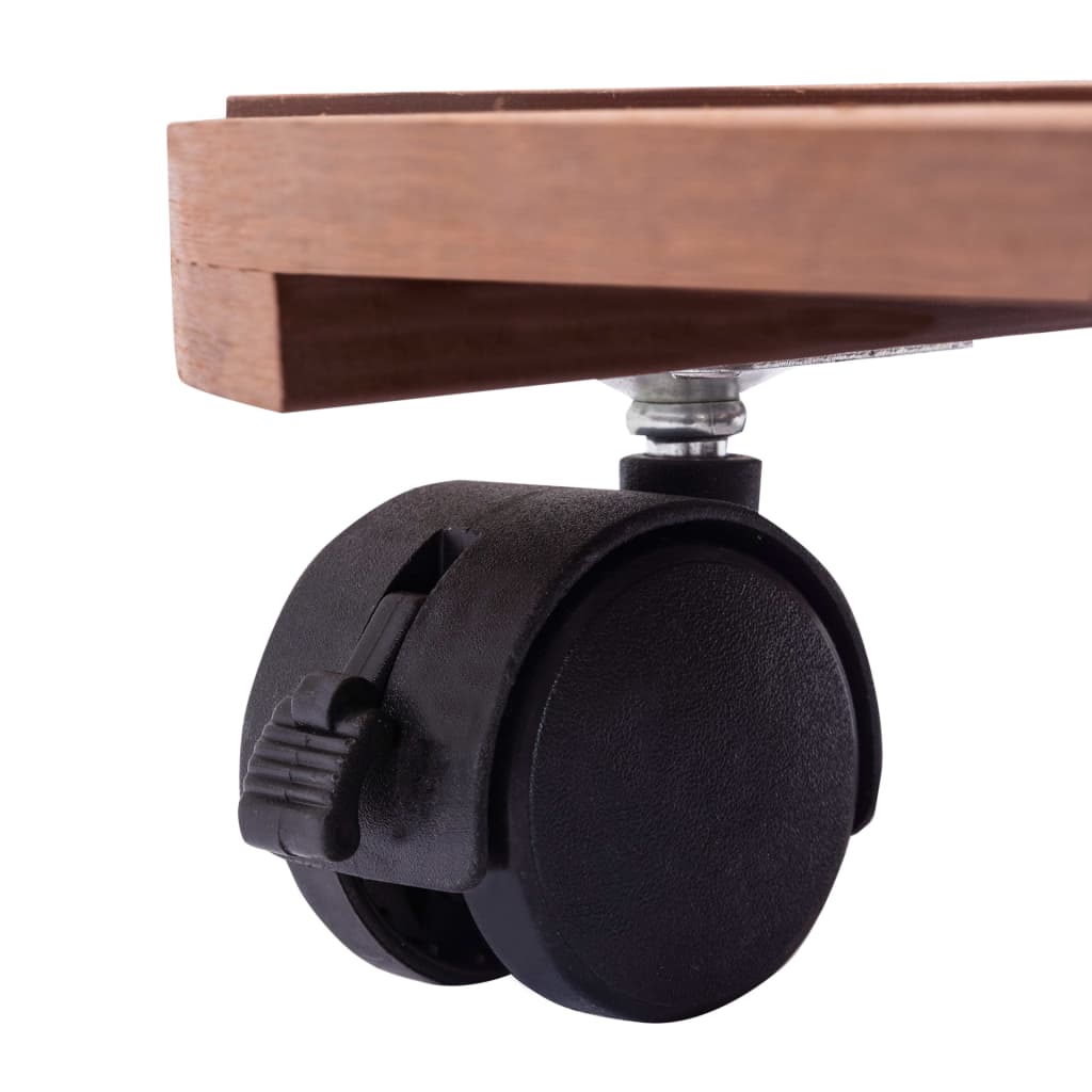 vidaXL Plant Trolleys 4 pcs Brown Ø11.8"x3" WPC-1