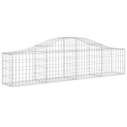 vidaXL Gabion Basket Arched Gabion Basket Planter for Flower Galvanized Iron-0