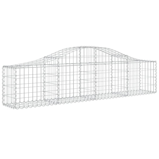 vidaXL Gabion Basket Arched Gabion Basket Planter for Flower Galvanized Iron-0