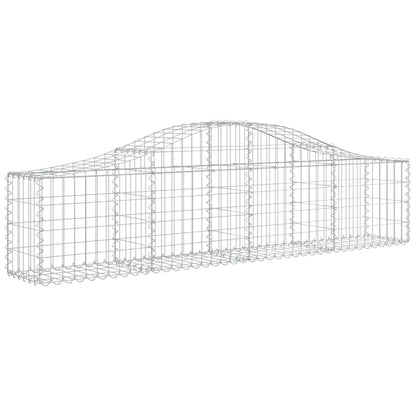 vidaXL Gabion Basket Arched Gabion Basket Planter for Flower Galvanized Iron-0