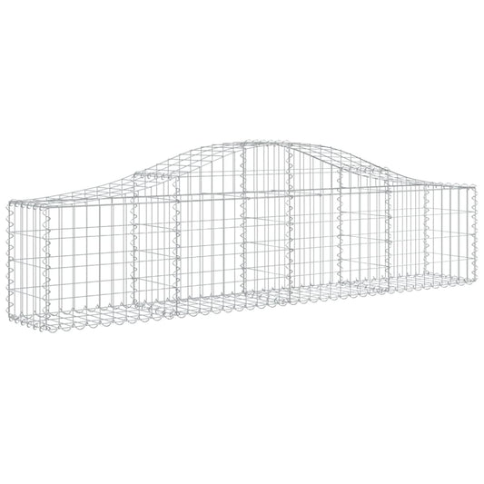 vidaXL Gabion Basket Arched Gabion Basket Planter for Flower Galvanized Iron-0