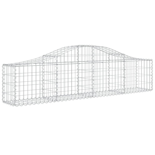 vidaXL Gabion Basket Arched Gabion Basket Planter for Flower Galvanized Iron-0