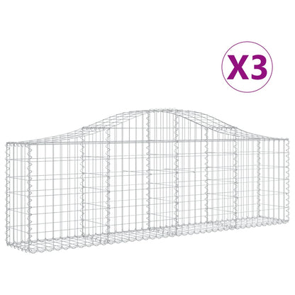 vidaXL Gabion Basket Arched Gabion Basket Planter for Flower Galvanized Iron-3