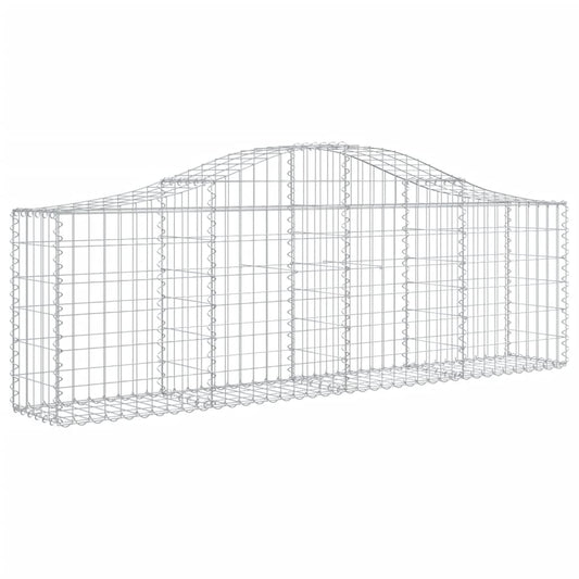 vidaXL Gabion Basket Arched Gabion Basket Planter for Flower Galvanized Iron-0