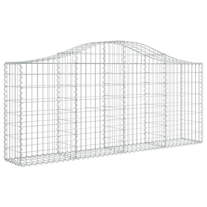 vidaXL Gabion Basket Arched Gabion Basket Planter for Flower Galvanized Iron-0