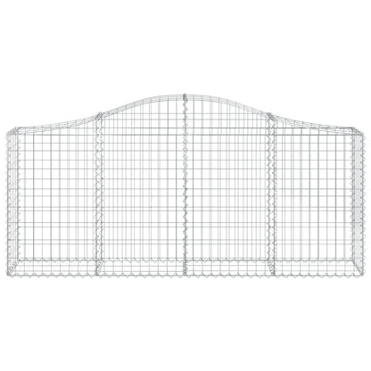 vidaXL Gabion Basket Arched Gabion Basket Planter for Flower Galvanized Iron-4