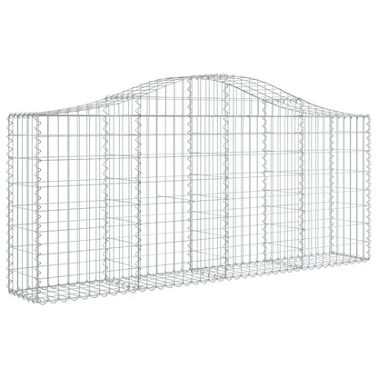 vidaXL Gabion Basket Arched Gabion Basket Planter for Flower Galvanized Iron-0