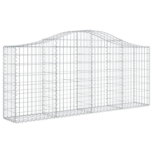 vidaXL Gabion Basket Arched Gabion Basket Planter for Flower Galvanized Iron-0