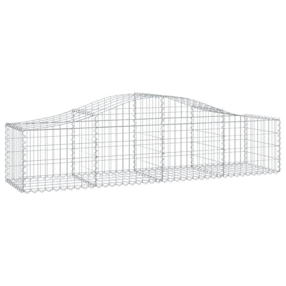 vidaXL Gabion Basket Arched Gabion Basket Planter for Flower Galvanized Iron-0