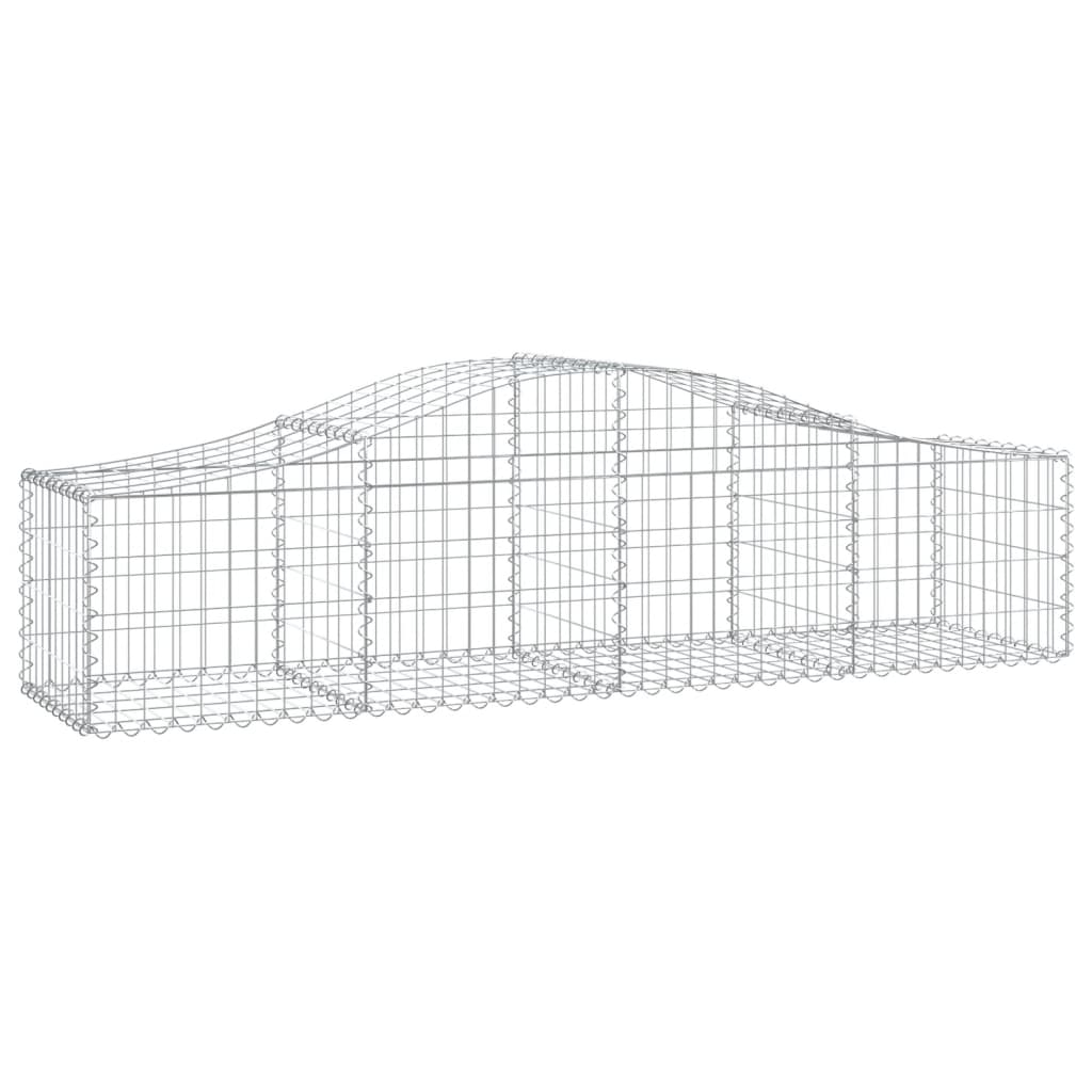 vidaXL Gabion Basket Arched Gabion Basket Planter for Flower Galvanized Iron-0